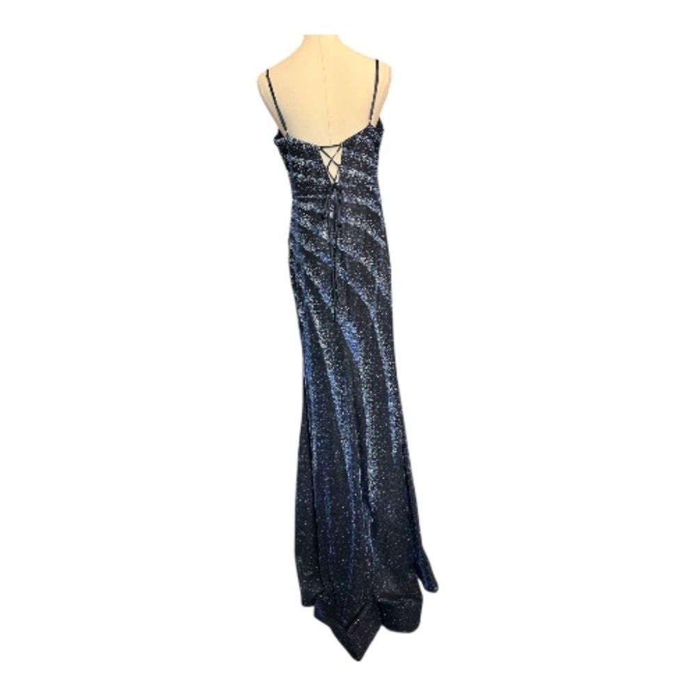 🆕 NWT Rachel Evans STUNNING navy blue beaded formal gown – size 10 - Picture 5 of 12